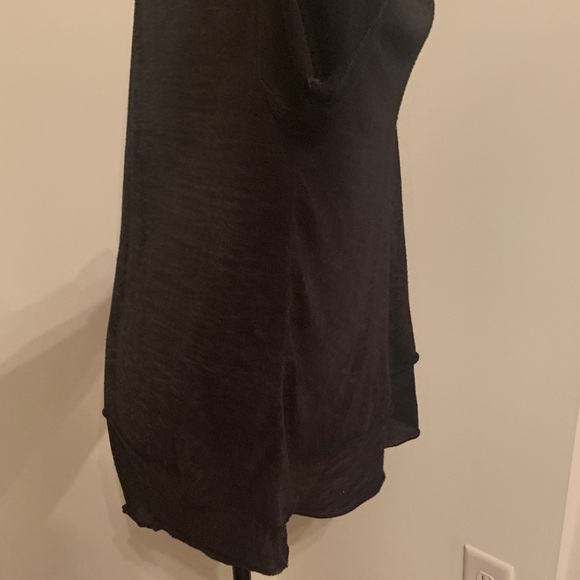 Free People We The Free Charcoal Black Short Sleeve Burnout Tee - Picture 9 of 16